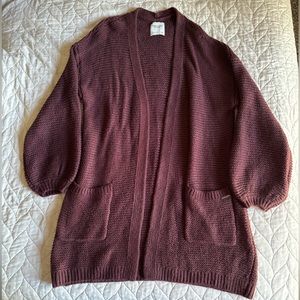NWOT ABERCROMBIE & FITCH WOMENS CHOCOLATE BROWN SWEATER CARDIGAN VERY SOFT! XL🤎